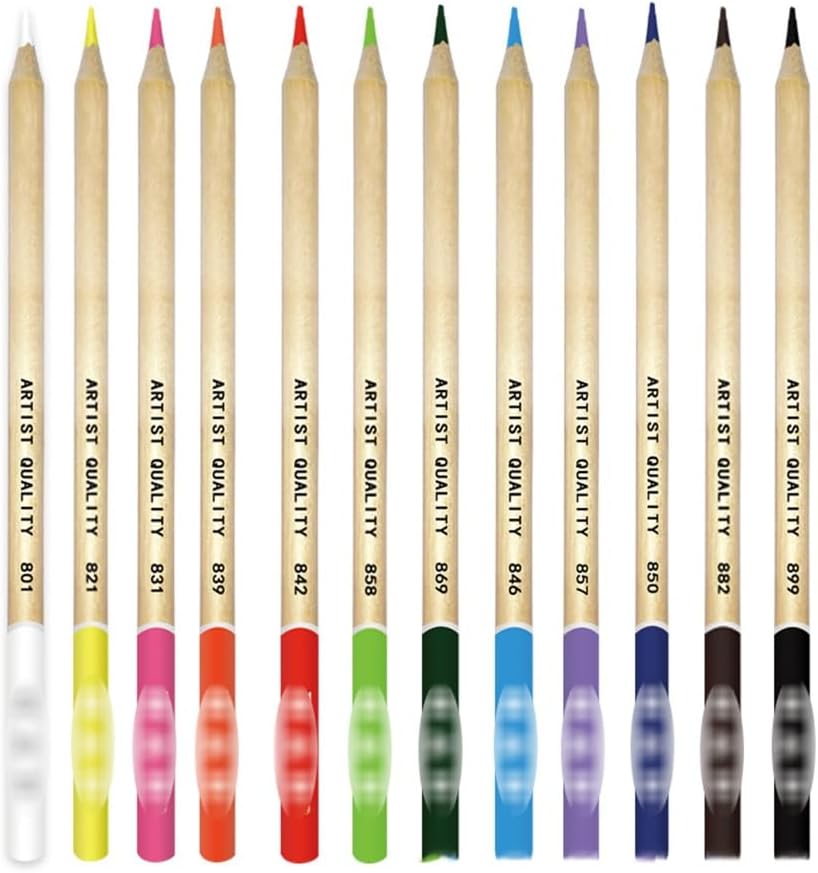 Coloured Pencils Oil-based 12 Colour Iron Box Drawing Set Wooden Rod Graffiti Stationery