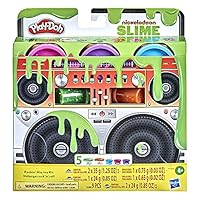 Play-Doh Nickelodeon Slime Rockin' Mix-ins Kit for Kids 4 Years and Up with 5 Colors and 3 Mix-in Bead Varieties, Non-Toxic
