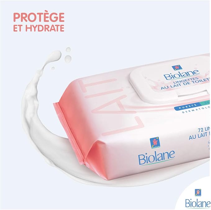 Biolane Set De 72 Lingettes Au Lait De Toilette Pack De 12 Douceur Et Hydratation 98 D Ingredients D Origine Naturelle Utilisable Des La Naissance Fibres Biodegradables Amazon Fr Hygiene Et Sante