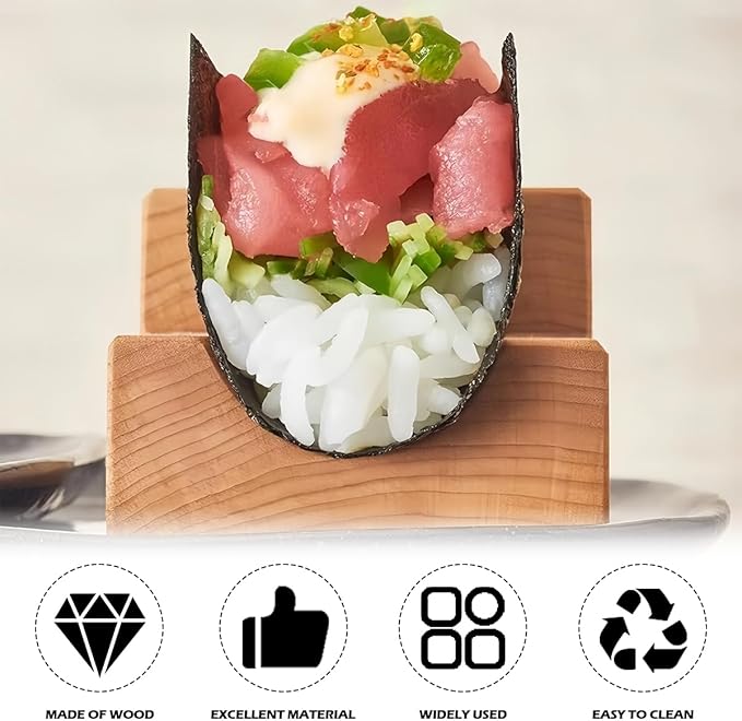 Soporte de Madera para Rollos de Sushi DOERDO DD Forma U miniatura 5
