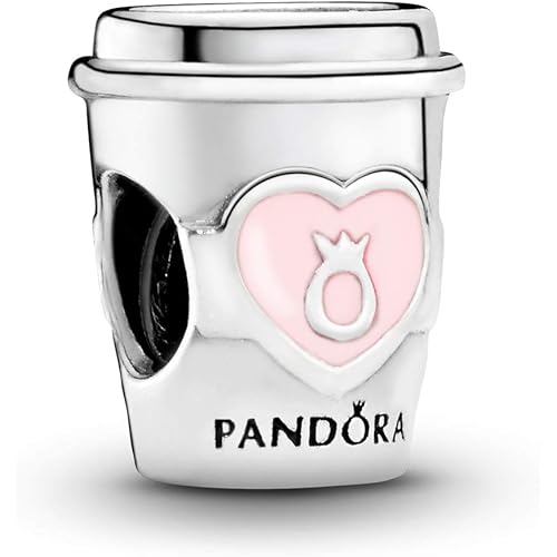 Pandora Jewelry Take a Break Coffee Cup Charm - Fun, Original Charm Charm Bracelets - Perfect Charm for Mom, Sister, Daughter & More - Sterling Silver, No Box
