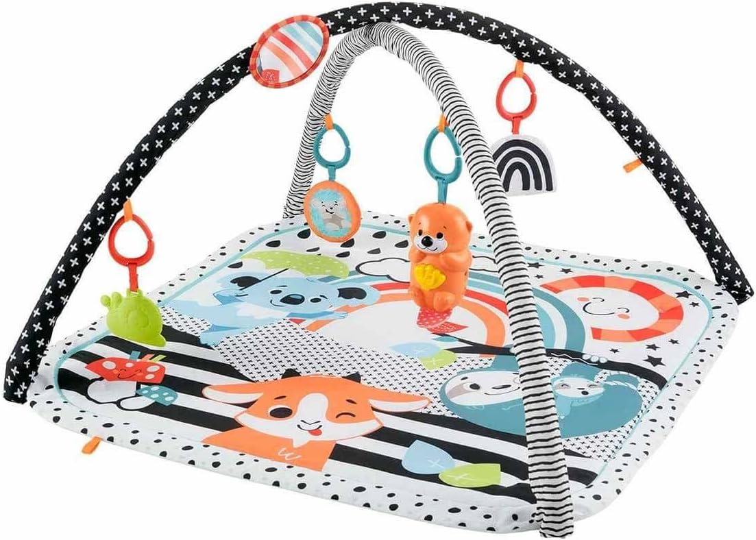 Fisher Price Neşeli Hayvanlar 3'ü 1 Arada Jimnastik Merkezi HBP41 Renkli 0+