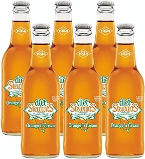 Stewart's Diet Orange N' Cream Soda, 12 Oz Glass Bottle (Pack of 6, Total of 72 Oz)