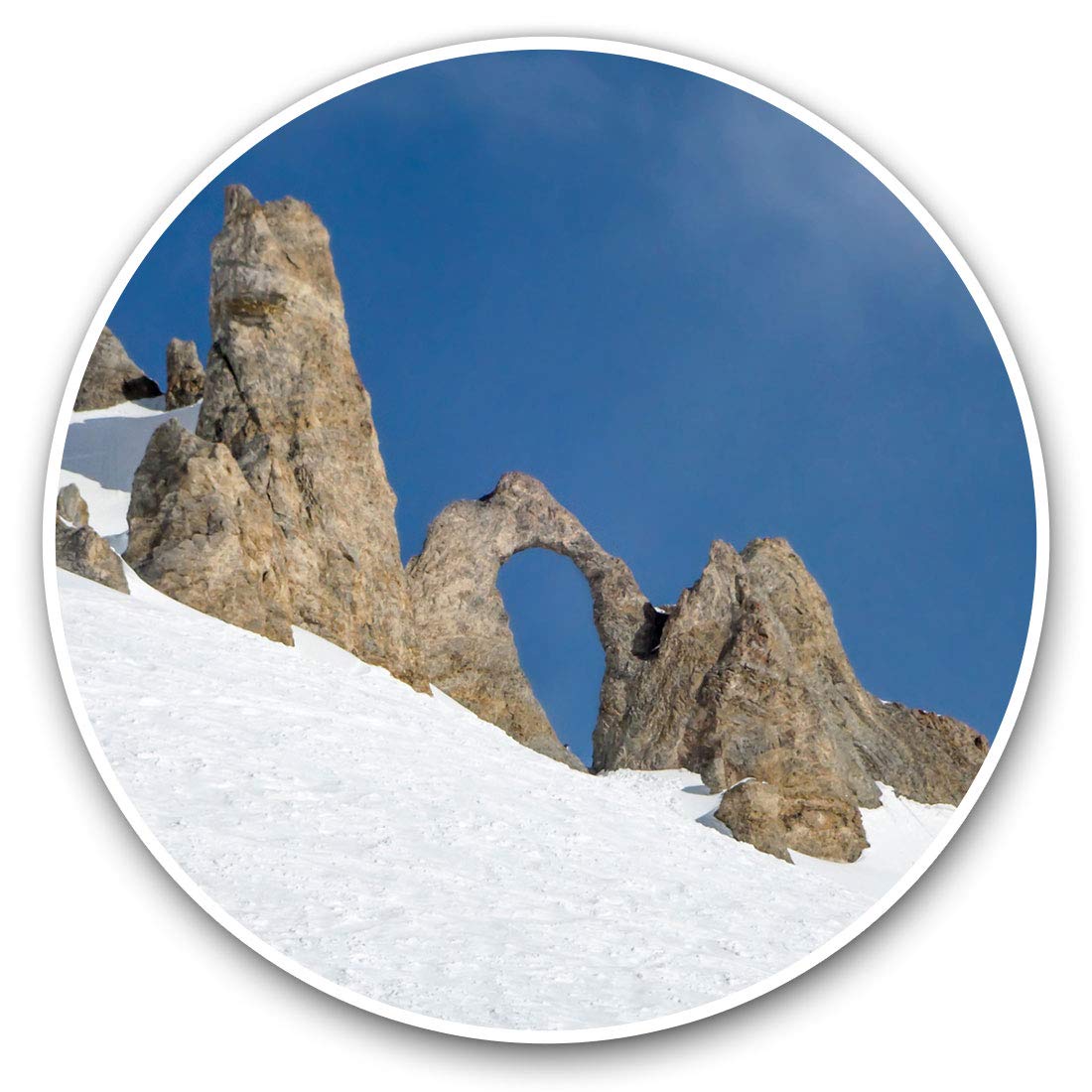 Destination Vinyl Ltd Tignes France Ski Snowboard 2216 Vinyl Stickers (Set Of 2) 7.5Cm - Tignes France Ski Snowboard #2216