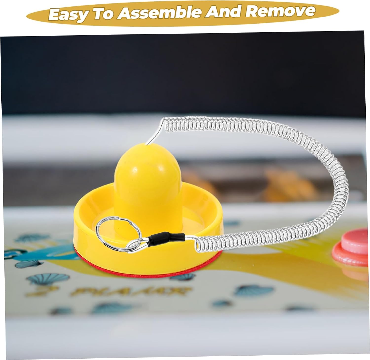 Spring Rope Handle for Table Hockey Pusher Replacement Accessory Lightweight Boys and Girls Friendly