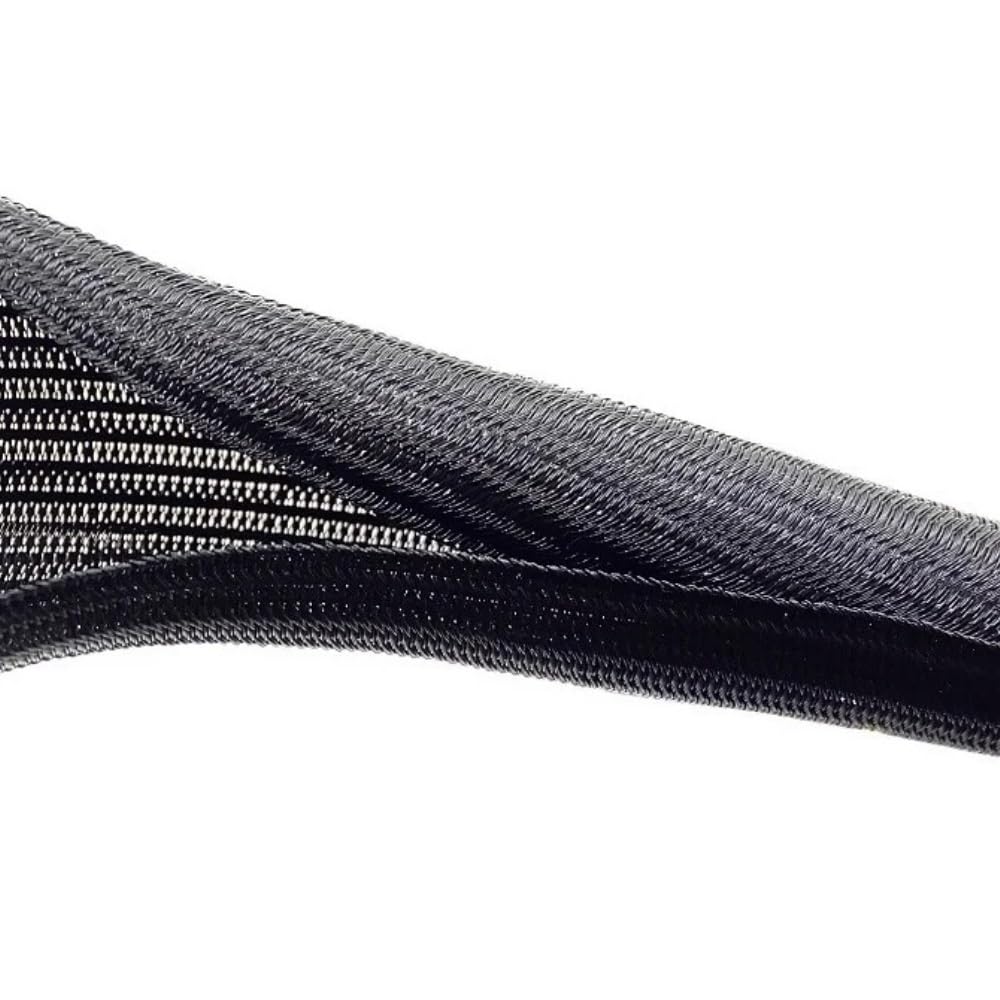 Manica intrecciata in fibra di vetro, Gestione intrecciata in poliestere autochiuso, organizzatore di avvolgimenti cavi for tubi divisi con telaio flessibile 1 pz(13MMx50METERS)