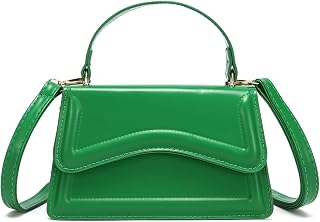 Small Cute Purse for Women, Mini Top Handle Satchel Handbag, Patent Leather Crossbody Shoulder Bag