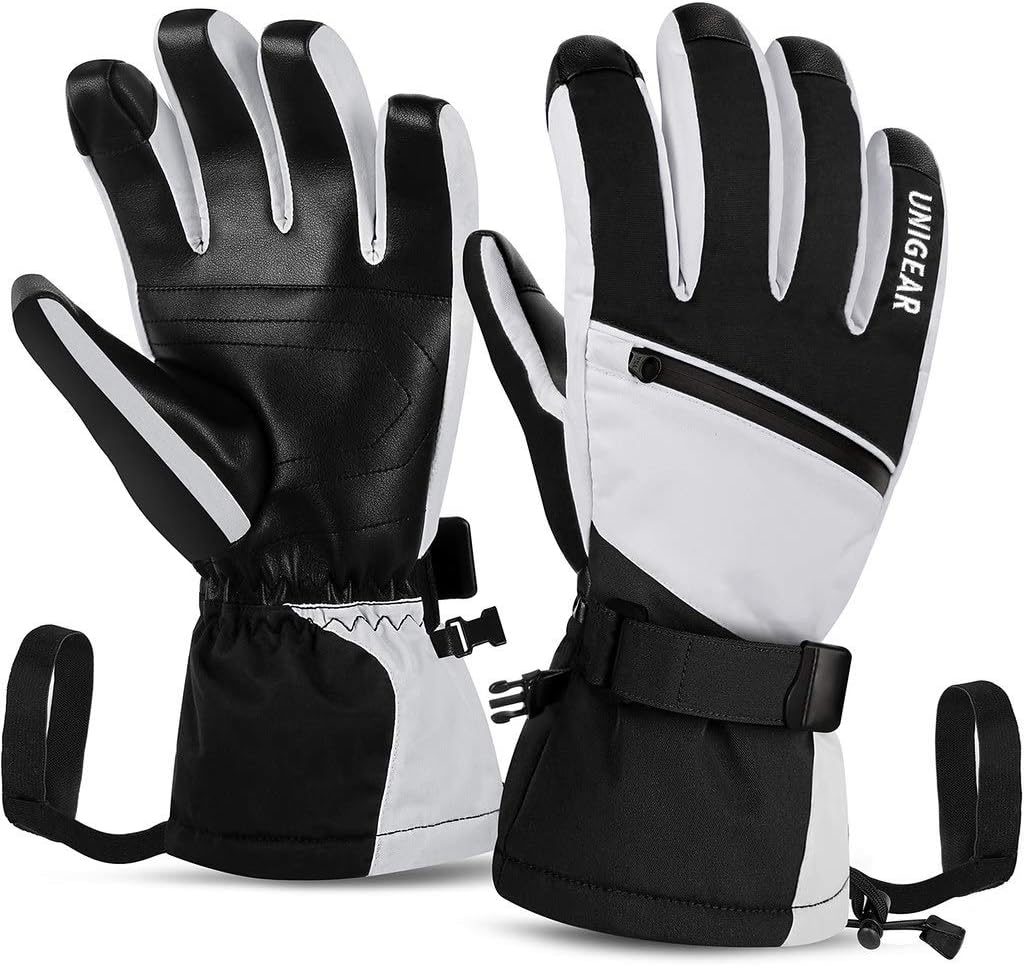 UnigearSki Gloves for Men Women Waterproof Non-Slip Ski Gloves for Skiing Snowboarding Ice Skating Hiking