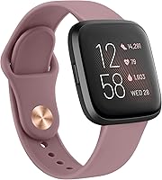 Vista 14 de AK Correas de silicona compatibles con Fitbit Versa 2, correas clásicas suaves de repuesto para reloj inteligente Fitbit Versa (azul abismo)