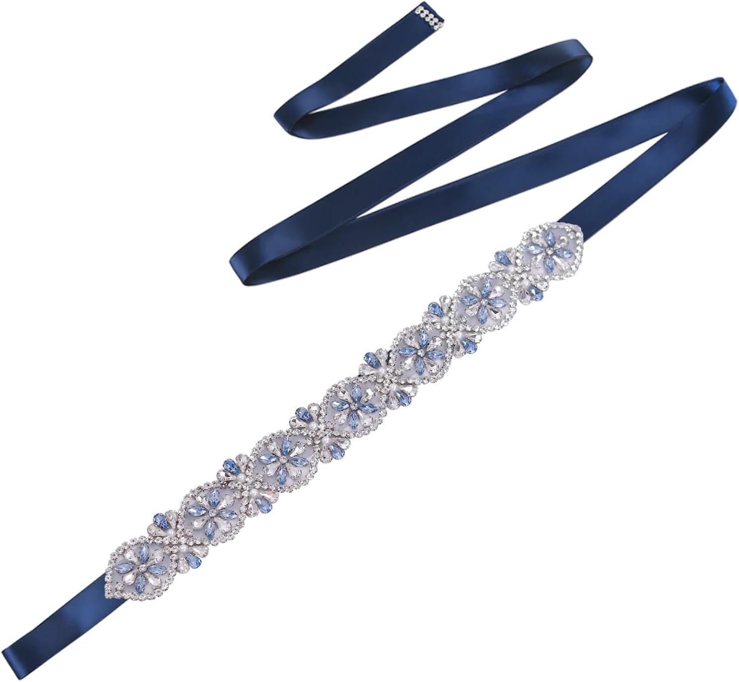 Women’S Elegant Bridal Rhinestone Belt With Sparkling Applique Wedding Sash For Formal Occasions And Holiday Gifting