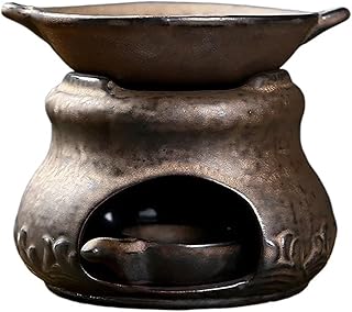 Aroma Burner with Candle Spoon Modern Fragrance Ceramic Ornament Aromatherapy Diffuser Wax Melt Cubes for Bedroom
