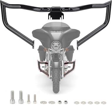 Motorcycle Crash Bar Engine Guard Highway Bar Fit for Harley Touring Road King Street Glide Electra Glide 2009-2023Gloss Black