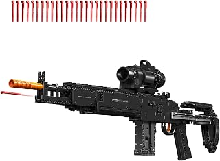 Sosuy Building Block Gun Sets, MK14 1:1 DIY Shootable Sniper Model Guns Army Toys for Adult Teen Boys, Birthday Gifts for Men Kids Age 8+, Realistic Bricks Collection for Military Fan 1606PCS