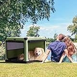 Petsfit Travel Pet Home, Innen- und Außenkiste für Large Dog Green 90cm x 60cm x 59cm
