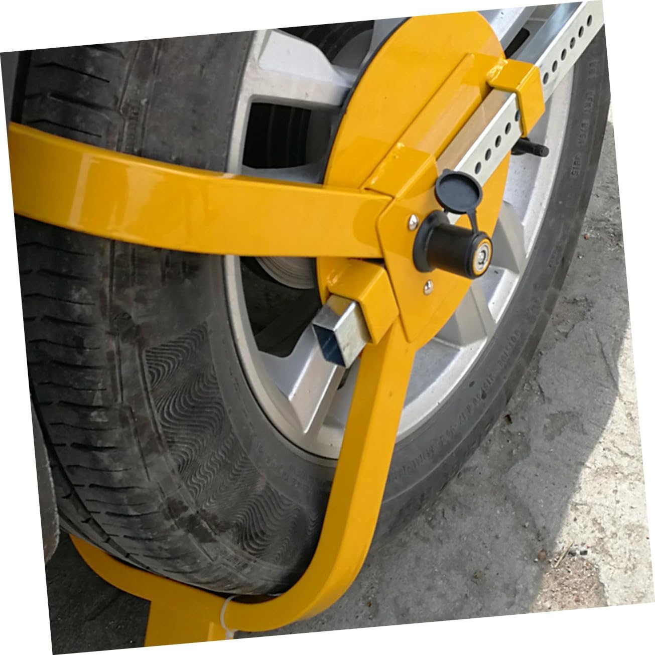 Heavy-Duty Car Wheel Clamp Anti-Theft Lock with Cover Safety Security Device for Vehicle Protection Portable Yellow Car Safety Lock