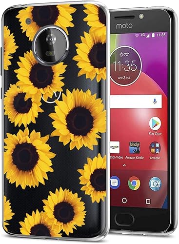 Funda para Moto E4 (no compatible con E4 Plus), para Motorola E (4.ª generación) Funda transparente para niñas y mujeres, TPU suave a prueba de