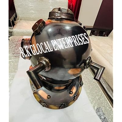 Full Size Antique U.S Navy Brass Divers Diving Helmet Mark V Deep sea Scuba Gift