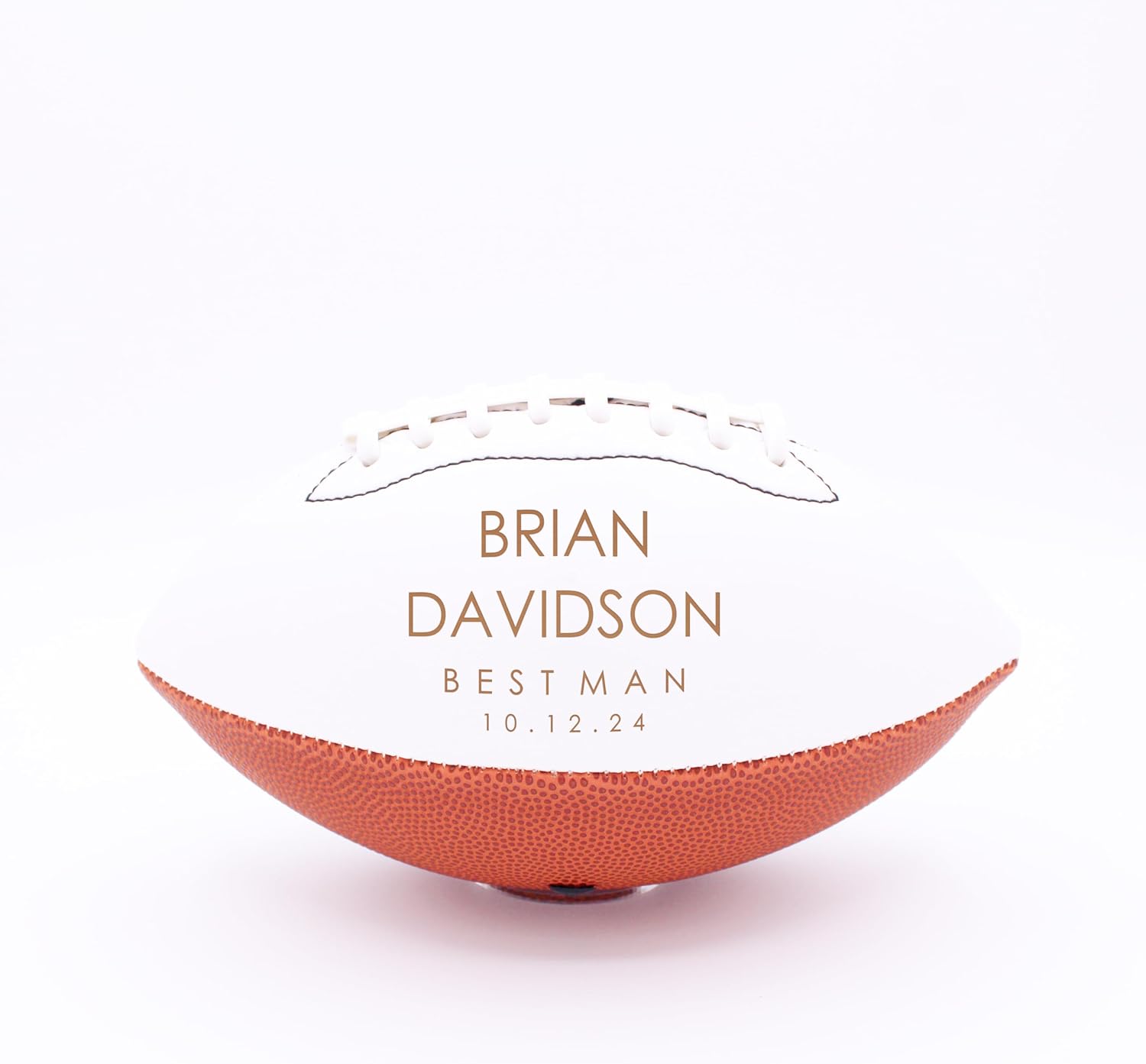 Personalized Leather Football Gift – Engraved Football for Coach, Team Award, Custom Name Football Trophy, Medium Size