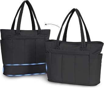 Wandering Nature Travel Tote Bag for Women with Expandable Bottom & Laundry Bag, Fits 40oz Tumbler for Carry-On Work Gym