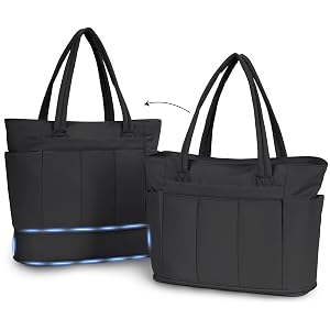 Wandering Nature Expandable Tote Bag for Women with Shoe Bag Fits 40oz Tumbler for Carry-On Travel Work Gym