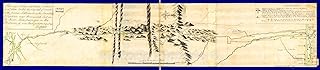 Historic 1760 Wall Map - Plan of a rout undertaken in Winter, Jany. 26th, from Quebec, The Capital of Canada, to The Frontier settlements of The Township of Topsham Near Brunswick Fort 44in x 10in