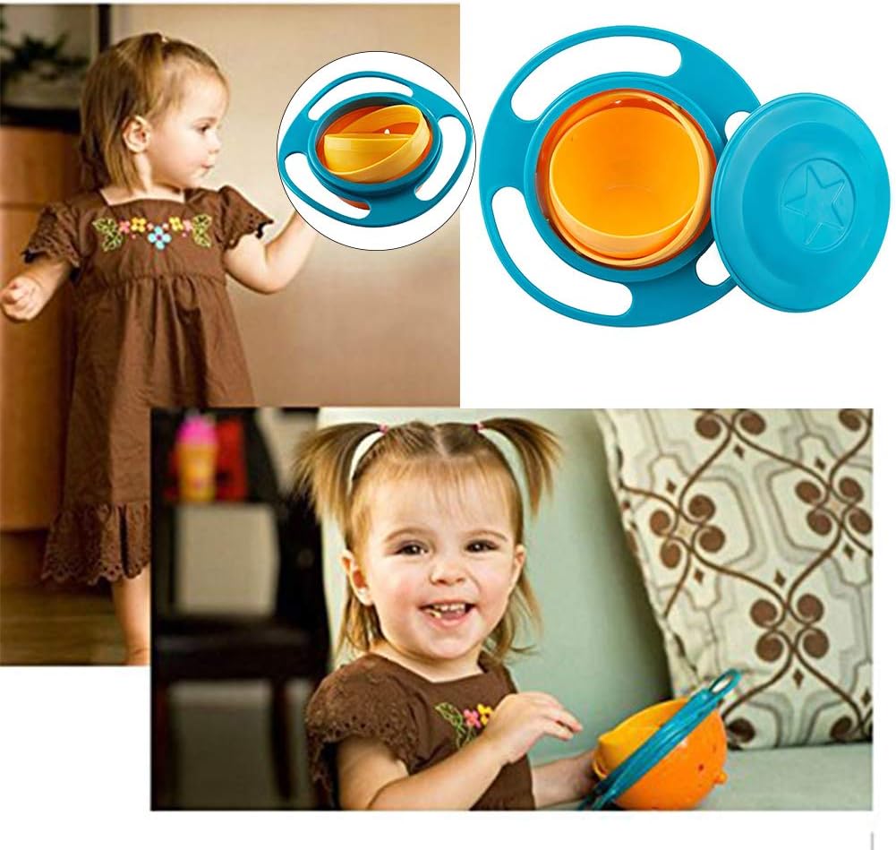 Bol Enfant Anti Renversement Wents Bol Rotatif Anti Renversement A 360 En Forme De Ufo Pour La Formation D Utilisation Du Bol Du Bebe Evite Les Plats 2pcs Amazon Fr Bebe Et Puericulture