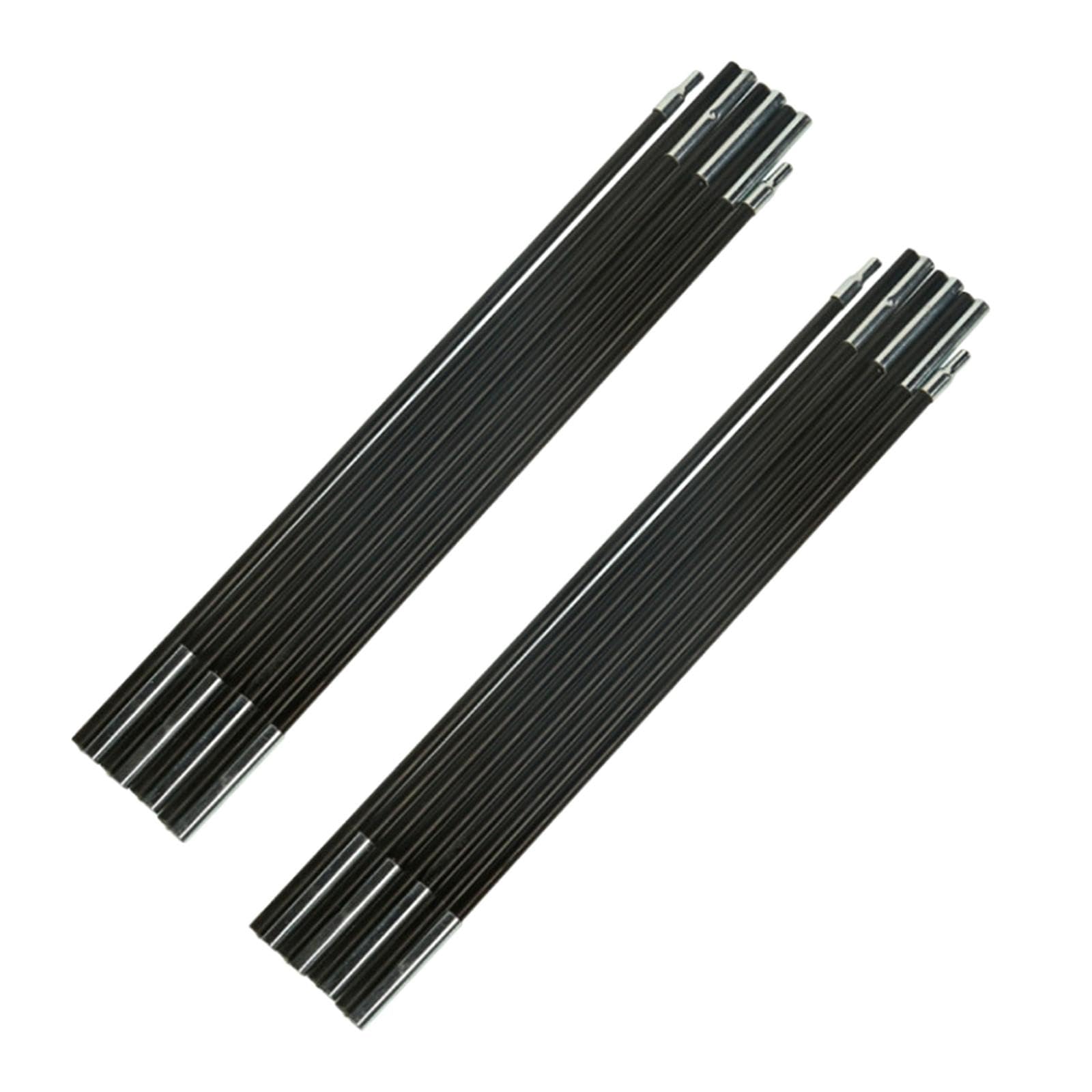 Milageto telescopic Tent Poles Replacement Pre Assembled Black Tent Poles, Easy to Install, Replacement Tent Poles tent pole repair kit for Tents Backpacking Fishing Camping, 3.6m 3 Person