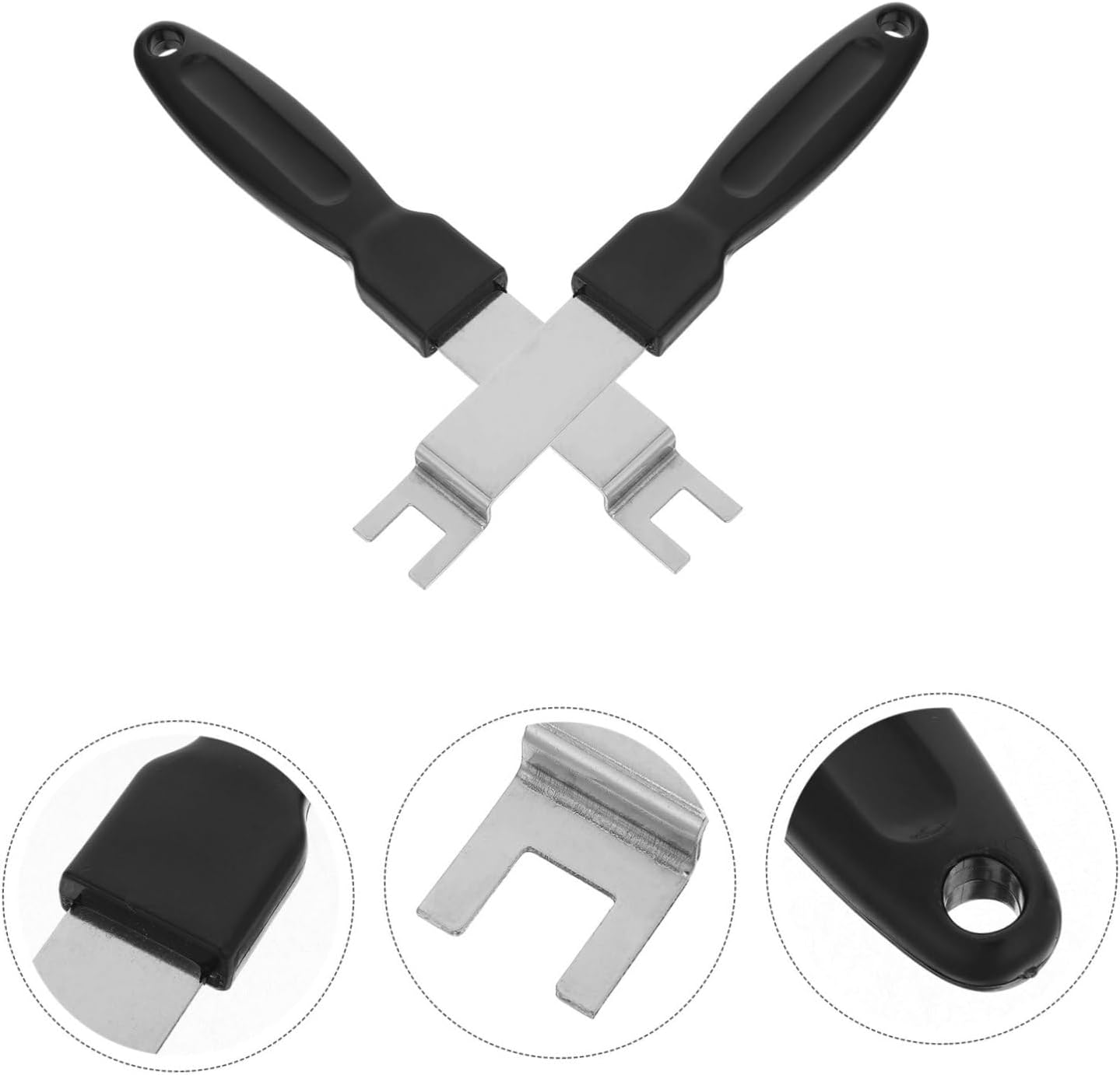 VANZACK 6pcs Grill Grate Lifter Gripper Stainless Steel with Plastic Cover