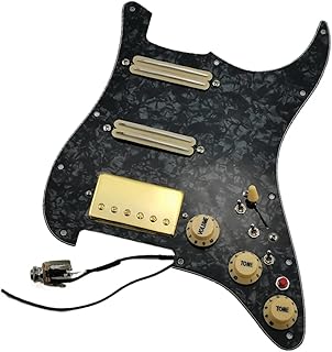 Guitar Pickups Humbucker Pickup Prewired Pickguard Pickups Guitar Wiring Harness Mini Single Cut Gold Set guitar pickguard pickup