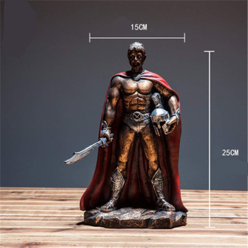 Amazon.co.jp: レトロローマ兵士騎士像ギリシャ神話フィギュア中世の鎧
