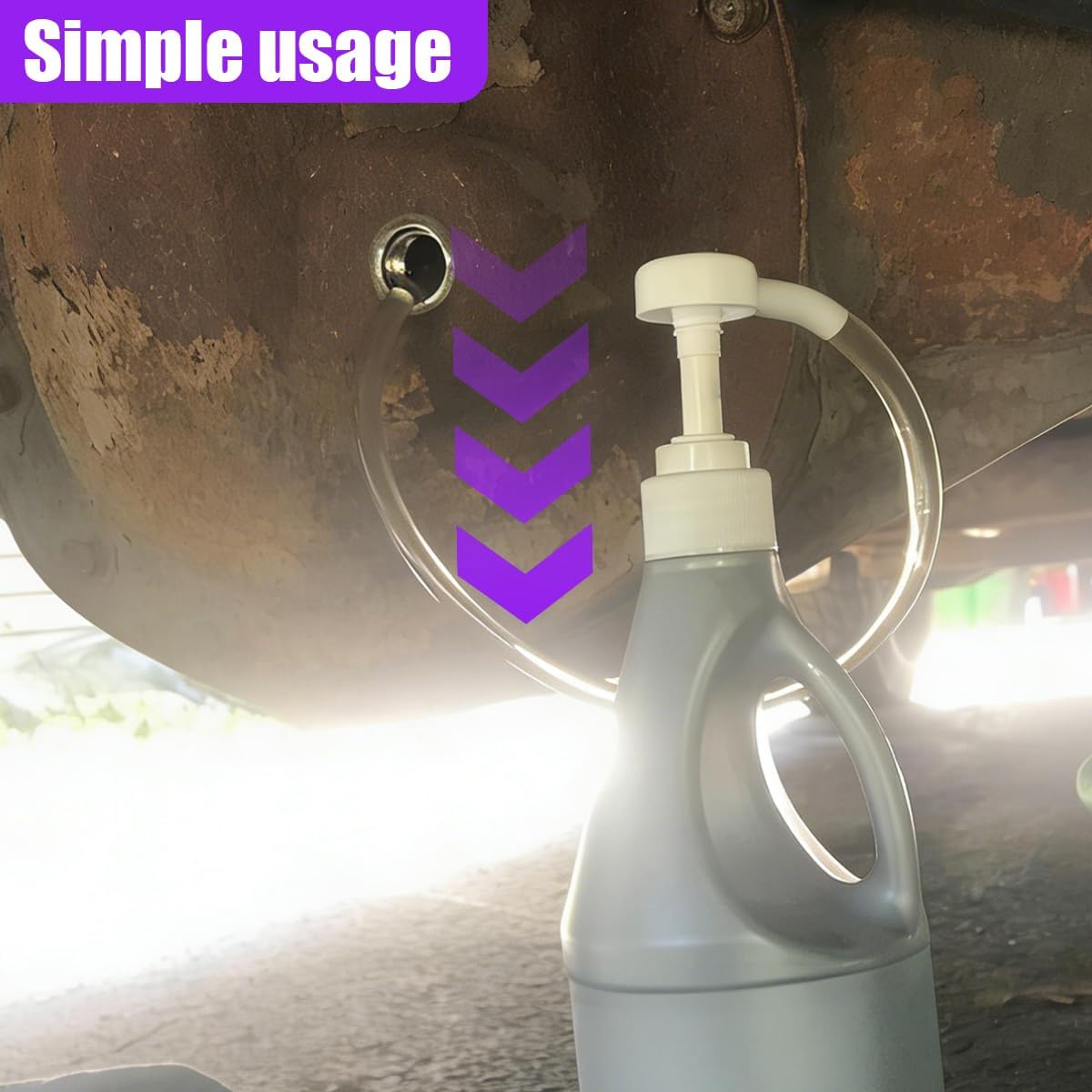 Fluid Pump for Standard Quart Bottles, 8cc Per Pump Stroke Hand Pumps with 2 Size Suction Tube&28mm Bottle Cap, Car Maintenance Tools for Transfer Gear Oil, Transmission Fluid (White)