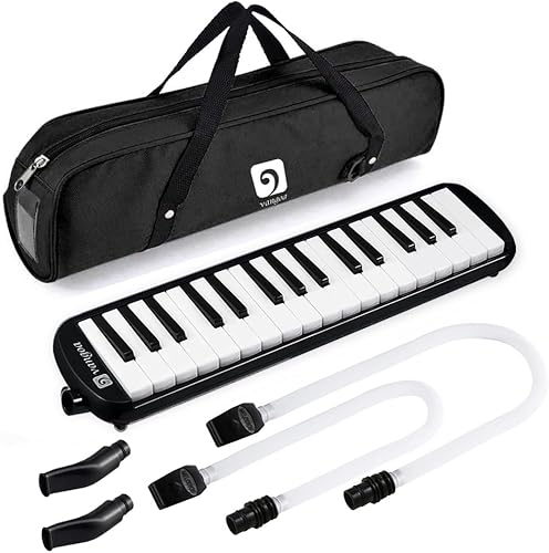 Miniatura 9 de Vangoa Teclado de piano de aire melódico soprano de 37 teclas con bolsa de transporte, 2 boquillas, paño de limpieza, calcomanías para llaves, color