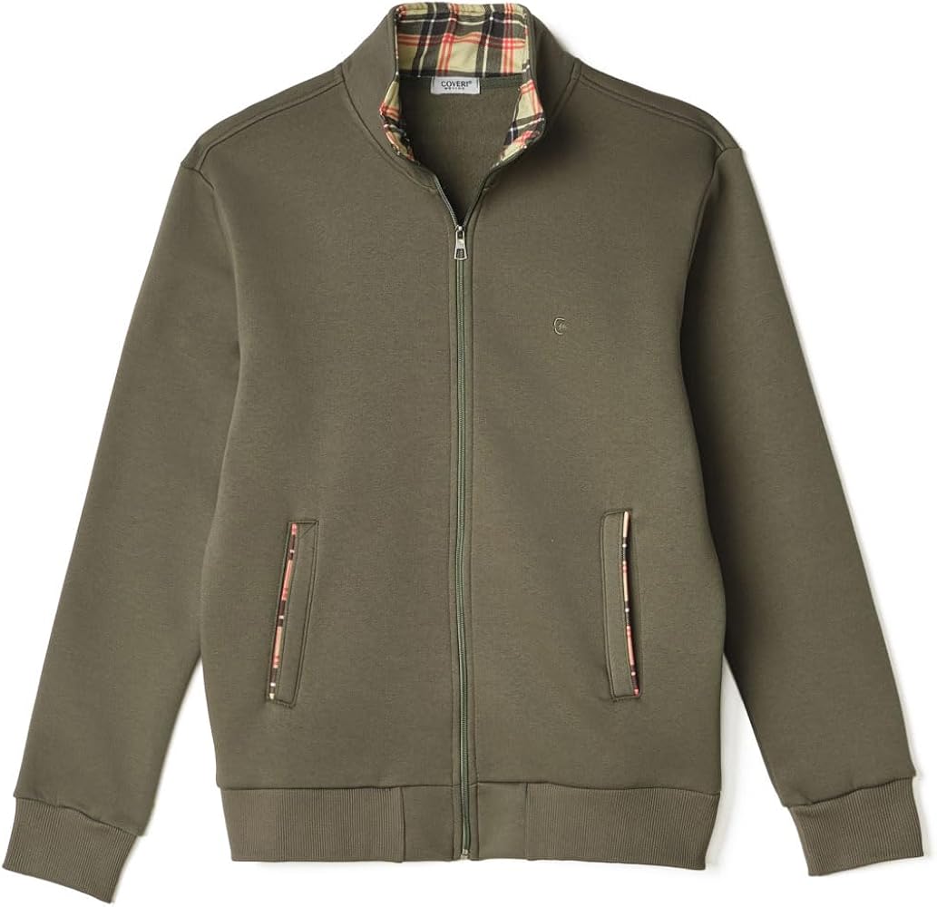 Felpa Unisex Zip Intera Senza Cappuccio James & Nicholson JN836 • Roma - Foto 5