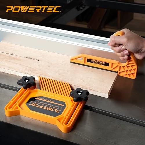Miniatura 6 de POWERTEC 71555 Juego de 2 piezas de sierra de mesa universal para tablas de plumas y en forma de L, kit de seguridad para carpintería (paquete de 2)