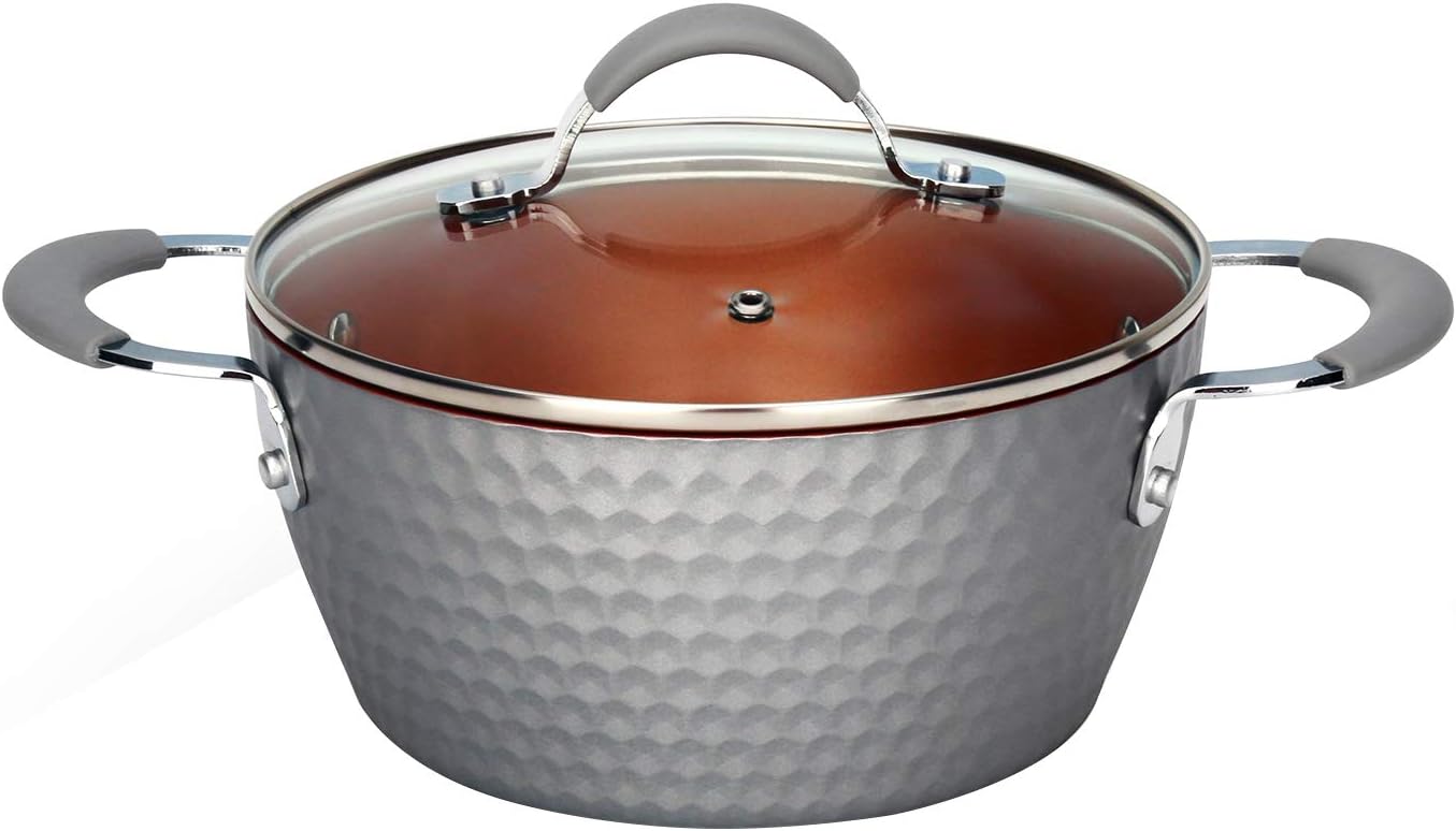 NutriChef Dutch Oven Pot with Lid - Non-Stick High-Qualified Kitchen Cookware, 3.6 Quart (Works with Model: NCCW11GD)