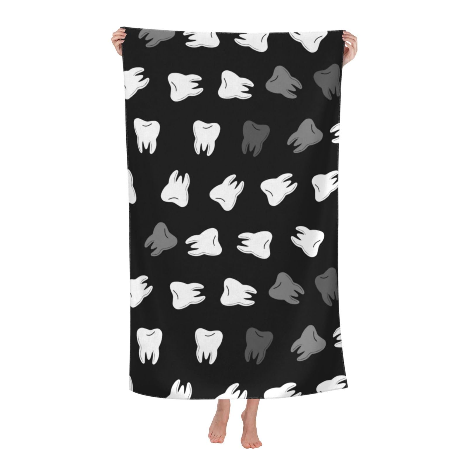 LSRCPD Beach Towels Dental Dentist Sports Gym Camping Bath For Adults Women 80X130Cm