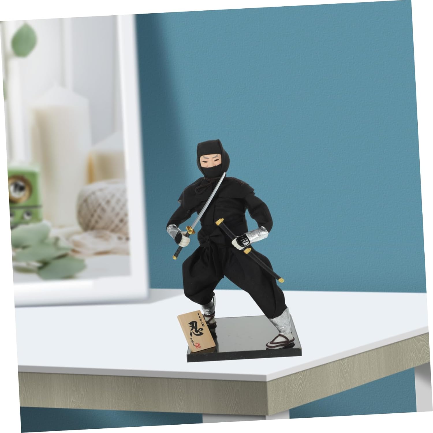 HANABASS Lovely Ninja Doll Figure Japanese Home Decor Artware for Living Room and Office Detailed Design Bright Colors Decorative Ninja Doll for Any Space