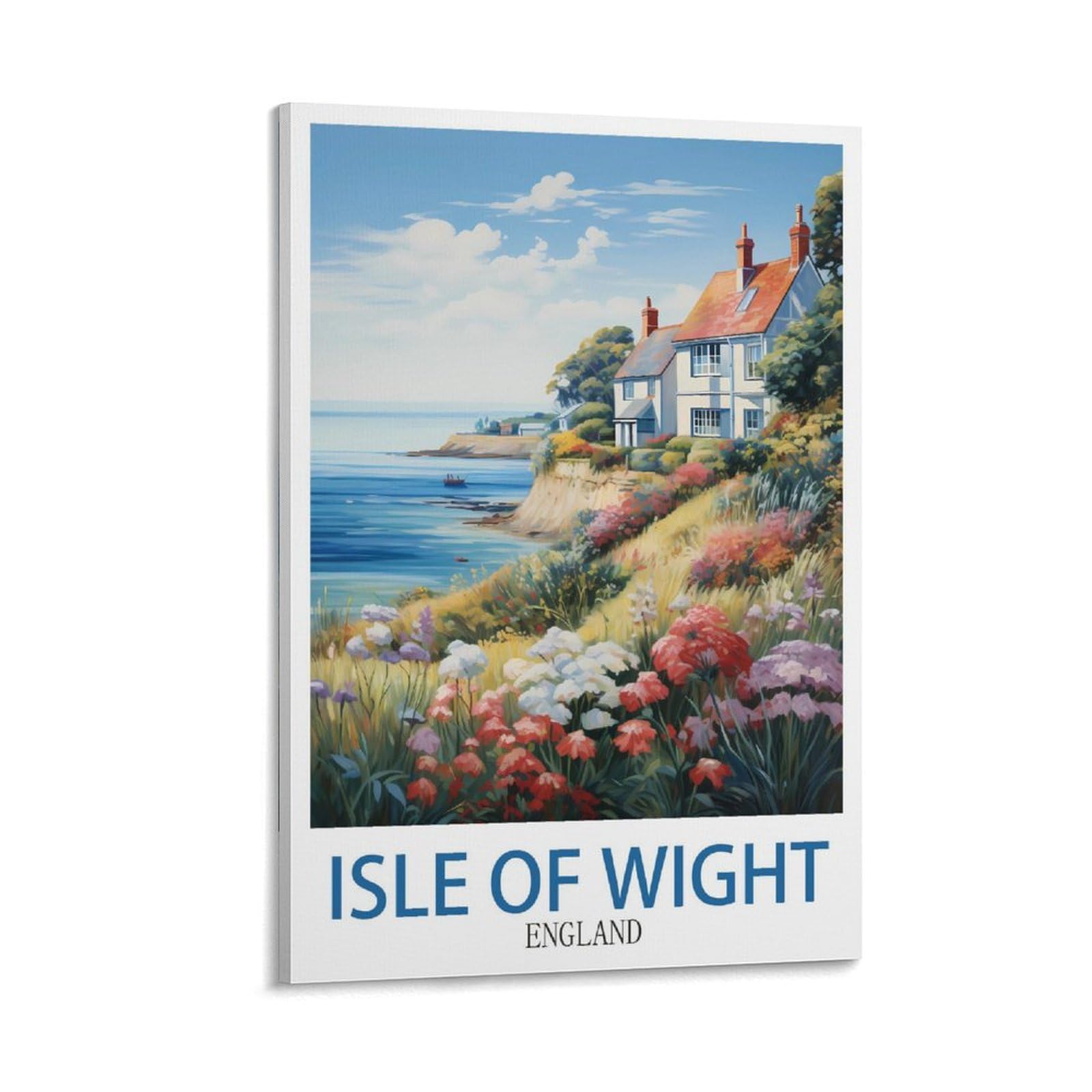 Zbbggoz Frame-Style Isle Of Wight England Vintage Travel Poster 08X12inch(20X30cm) Canvas Wall Posters And Art Picture Print Modern Family Bedroom Decor