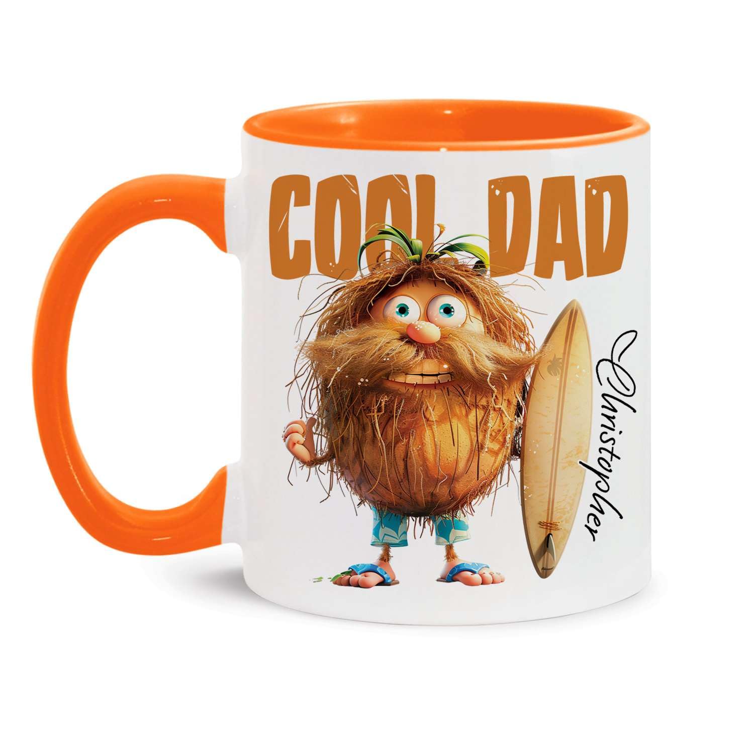 Humorous Coconut Character Cup