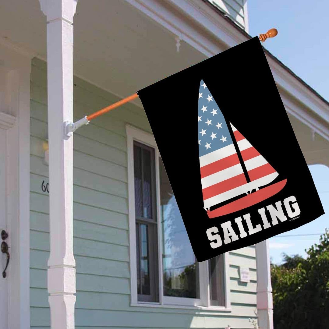 American Pride Summer Games Gifts USA Sports Sailing Double Sided 28x40 House Flag