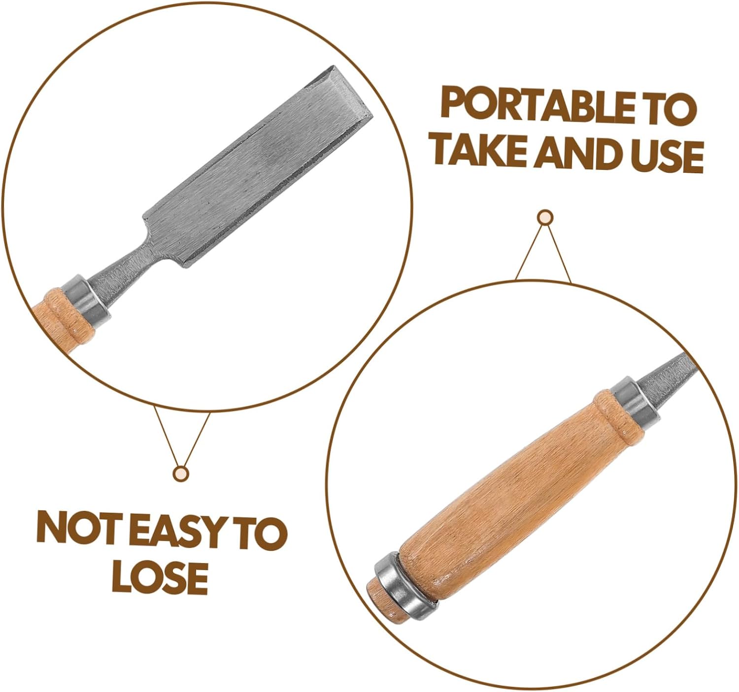 LIFKOME 4pcs Woodworking Chisels Flat Chisel Wood Carving Tools Cast Iron Storage Pouch for Woodworking Engraving Diy Projects