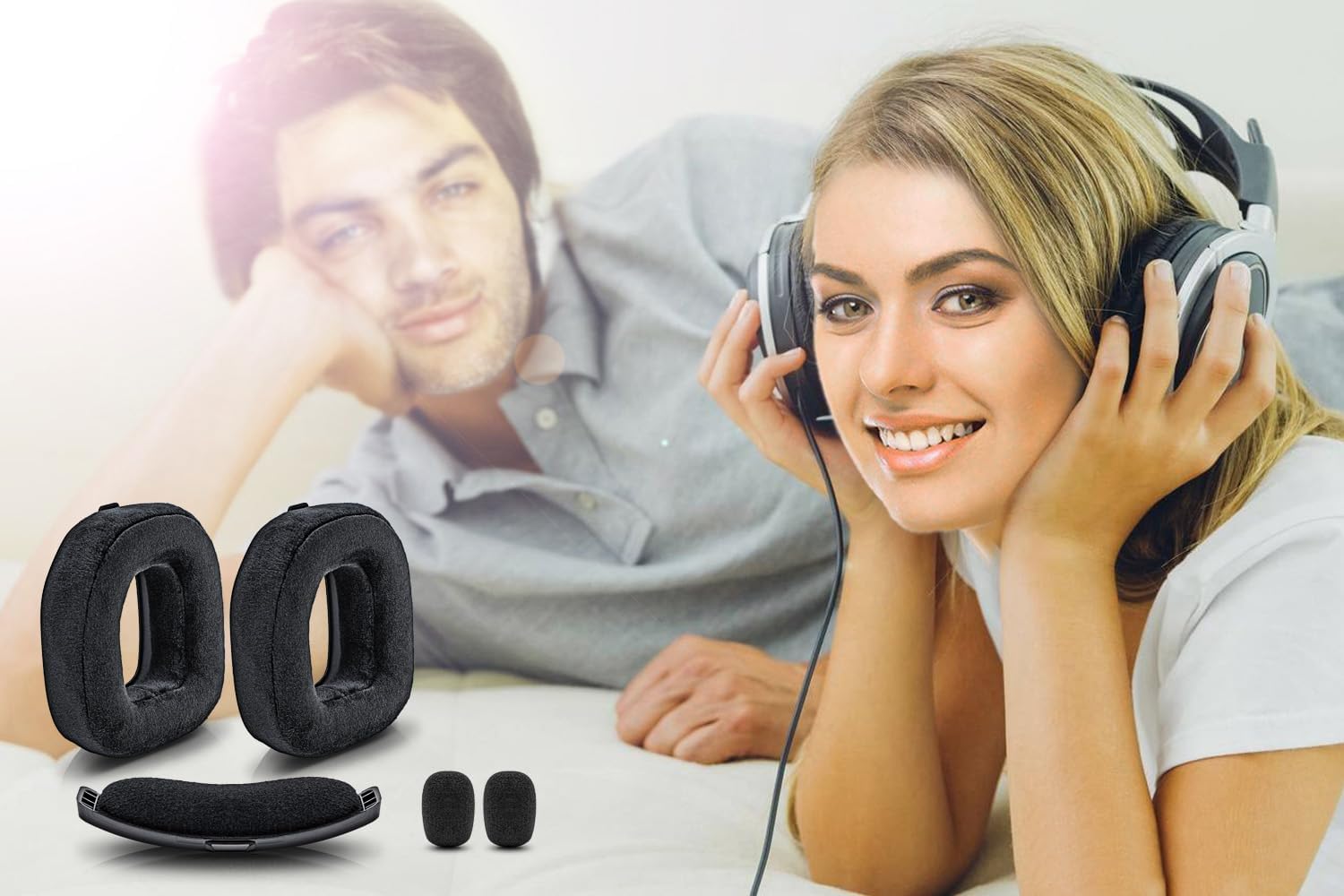 A50 Mod Kit Gen 4 - Ear Cushion Compatible with Astro Gaming A50 Wireless Headset Velvet - Headband/Microphone Foam/Ear Pads I Not Work with GEN 3