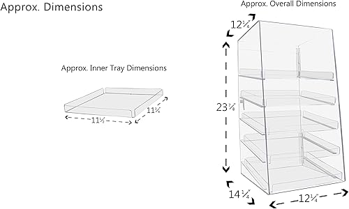 Vista 4 de Acrílico Pastelería Panadería Donut Bagels Cookie Display Case w/5 bandejas