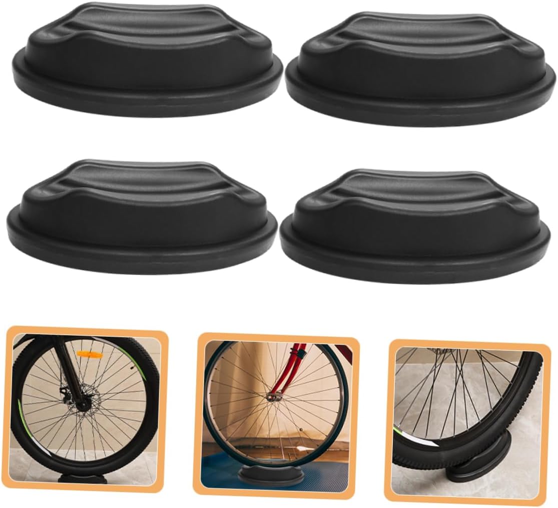 BESPORTBLE 4pcs Bike Trainer Front Wheel Block Lightweight Indoor Exercise Bike Stand for Stabilizing Easy to Carry Cycling Accessory