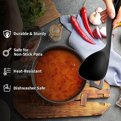 image for Zulay Kitchen Zulay Soup Ladle Spoon with Comfortable Grip - Cooking a