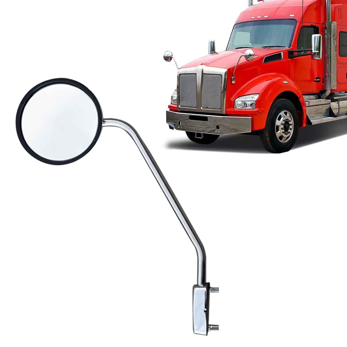 Photo 1 of Sterlix Round Hood Mirror for Kenworth T680 T880 Peterbilt