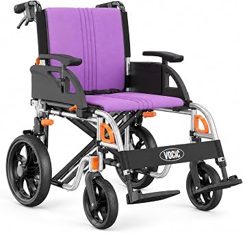 VOCIC Lightweight Transport Wheelchair for Adults