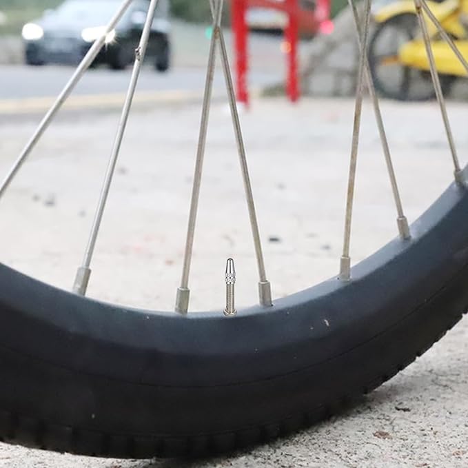 16 tapones de válvula Presta multicolor para bicicleta miniatura 7