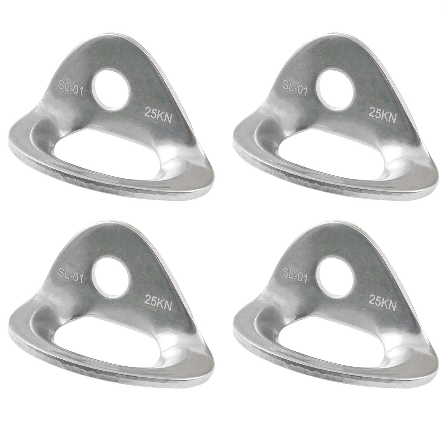CHENJIN 2PCS 316 Stainless Steel Bolt Hanger Slice Climbing Bolt Hanger Mountaineering Expansion Rock Climbing Anchor for 10mm 3/8 Inch