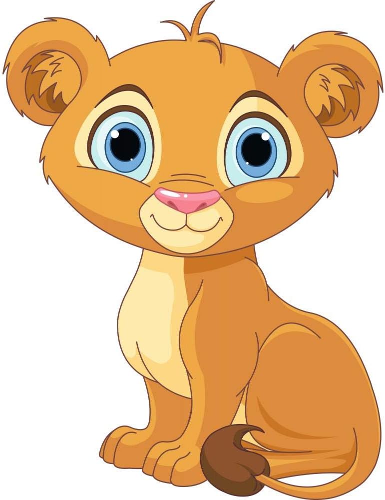 Wallmonkeys Lion King Cub Wall Decal Peel and Stick Animal Graphics (18 in H x 15 in W) WM497124